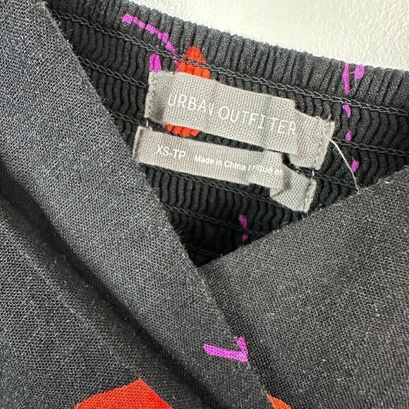 Urban Outfitters Quebec Midi Side Tie Wrap Dress Poppy Floral Print Linen XS - Picture 4 of 6